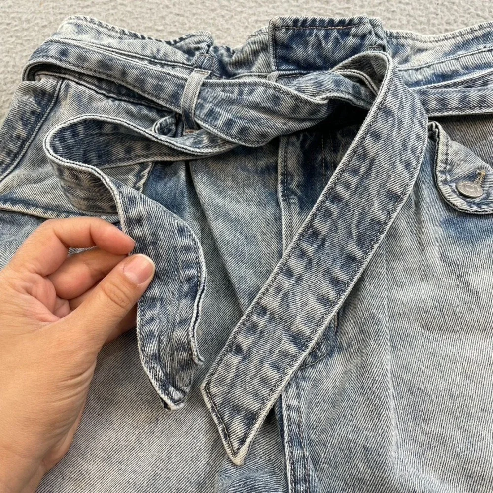 Veronica Beard Nori Extra High Rise Jean Shorts Womens 28 6 Denim Retro Festival